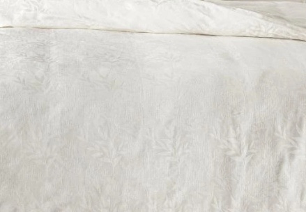 Luxusní žakárové povlečení LISTY smetanové 220x200, 2ks 70x90 cm