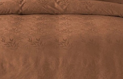 Luxusní žakárové povlečení LISTY hnědé 240x200, 2ks 70x90 cm