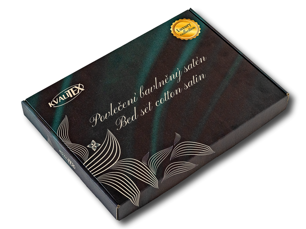 Saténové povlečení LUXURY COLLECTION světle šedé 220x200 + 2ks 70x90 cm