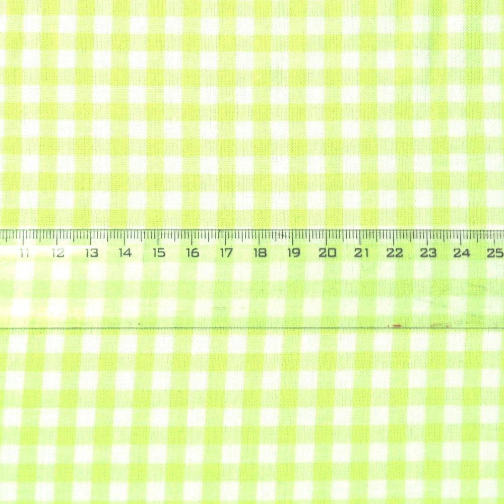 Látka Kanafas jarně zelená - 0,5cm káro