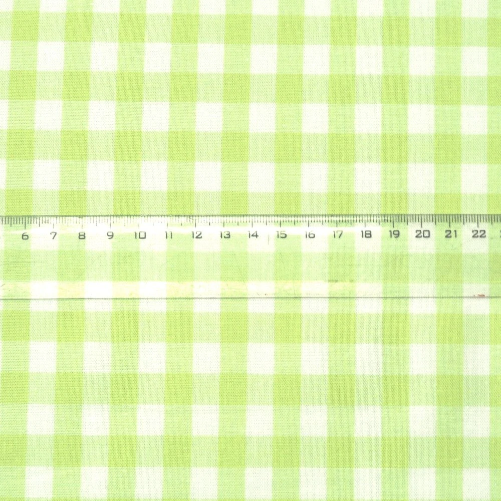Látka Kanafas jarně zelená - 1cm káro