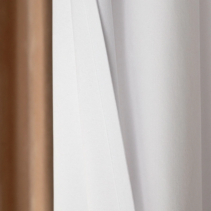 Kusový závěs s kroužky MILAS bílý - 250x140cm