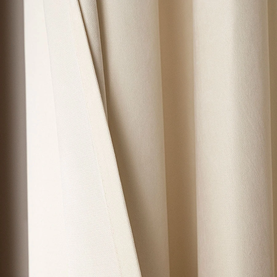 Kusový závěs s kroužky MILAS krémový - 250x140cm