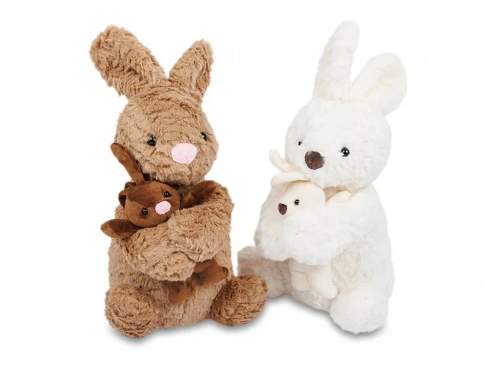 Plyšák Zaječí rodinka krémová