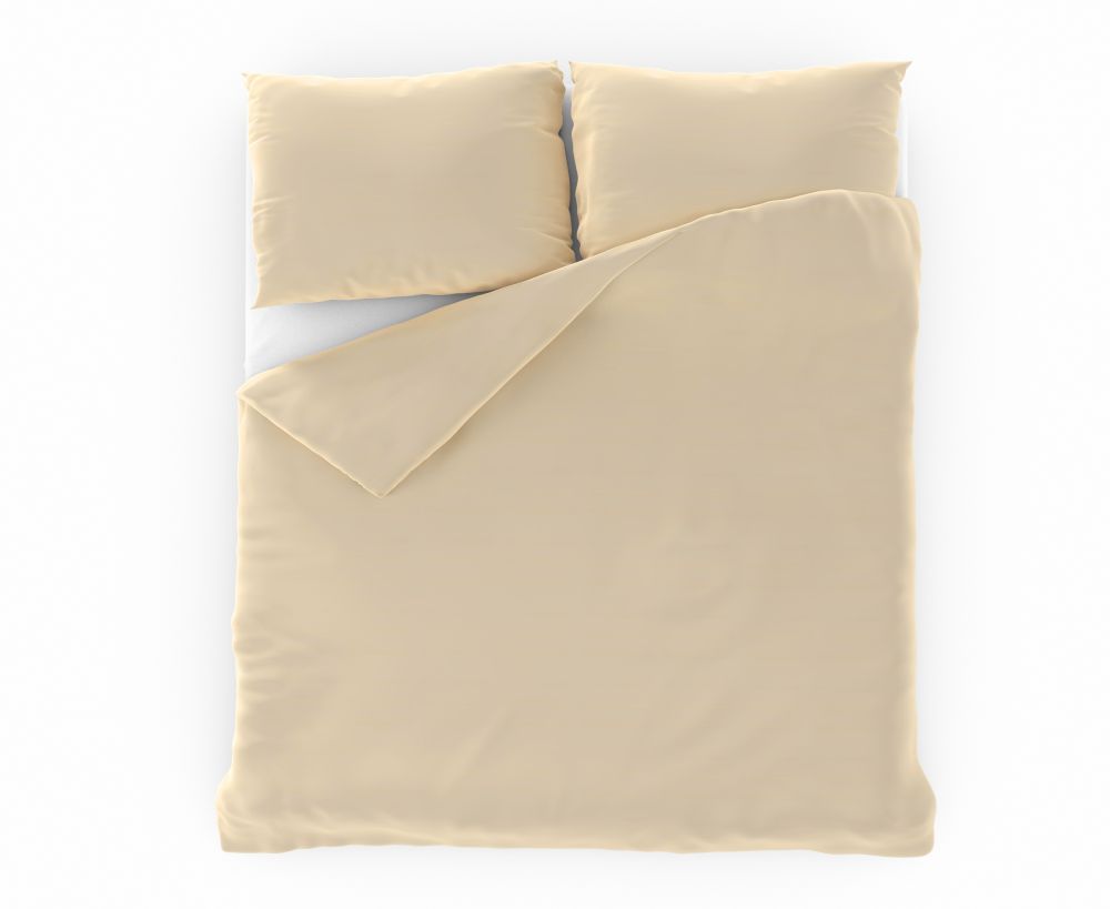 Bavlněné povlečení SMETANOVÉ 220x200, 2ks 70x90 cm