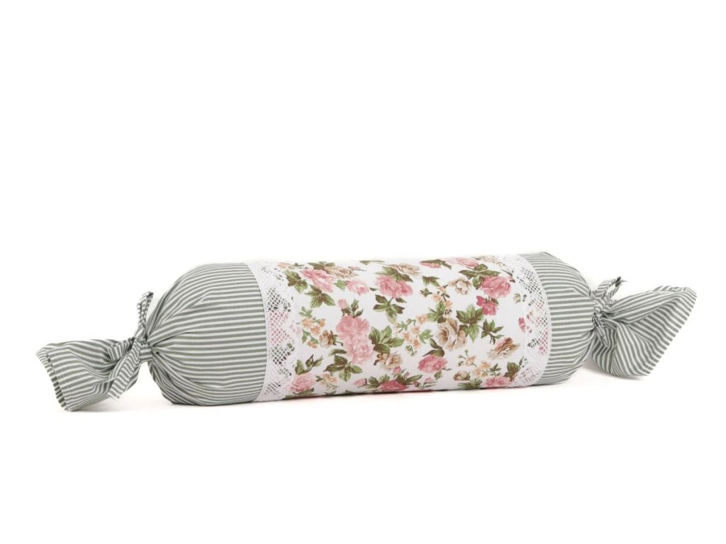 Bavlněný povlak kanýr RUSTIKÁL / olivový proužek 50x70 cm