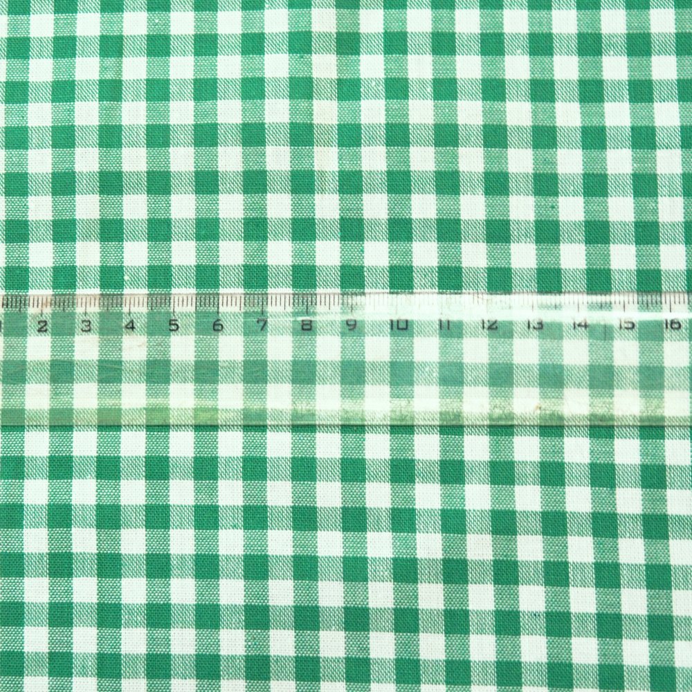 Kanafasové povlečení 140x200 + 70x90 cm – tmavě zelené, kostka 0,5 cm