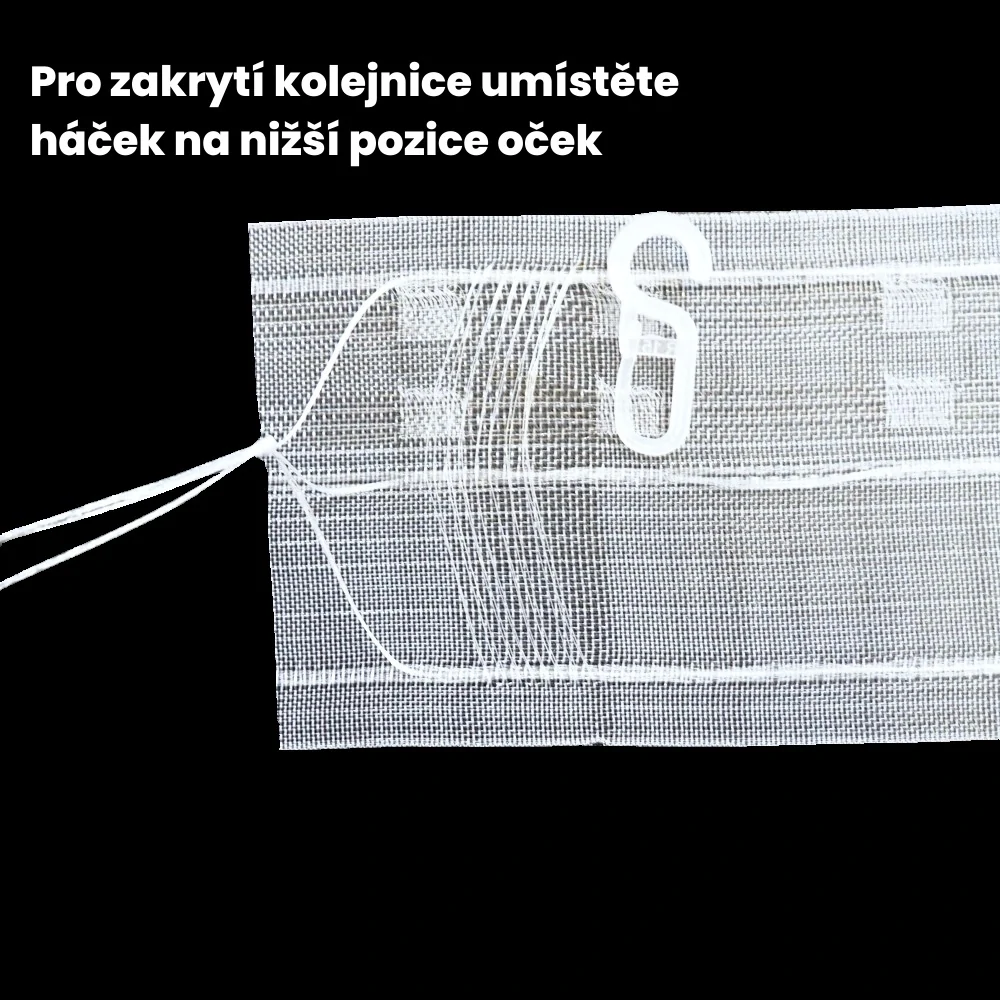 Transparentní řasící stuha na tyč TZ22