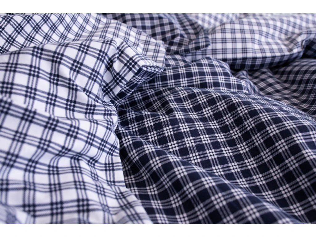 Krepové povlečení MODRÁ KOSTIČKA negativ/pozitiv - 1x 140 x 220 + 1x 70 x 90