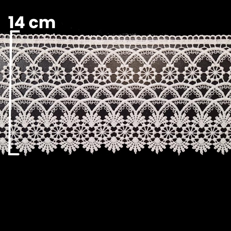 Kusová záclona Coleta voál s krajkou - 90 x 300 cm