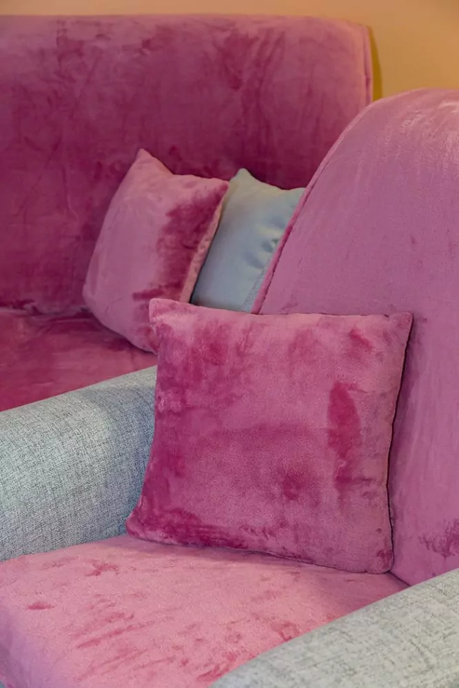 Přehoz na sedací soupravu mikrovlákno SLEEP WELL® - STARORŮŽOVÁ