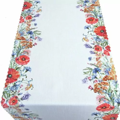 Ubrusová šála teflon v metráži - Vlčí máky