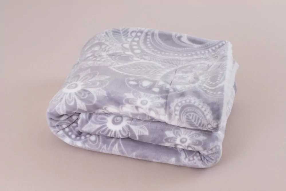 Deka mikroflanel s BERÁNKEM ŠEDÝ VZOR - 150 x 200 cm