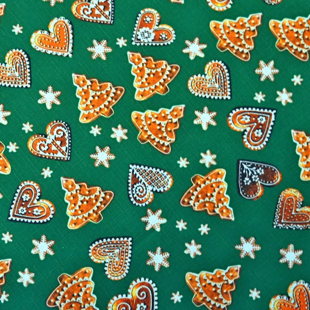 Vánoční ubrusy Perníky - zelené