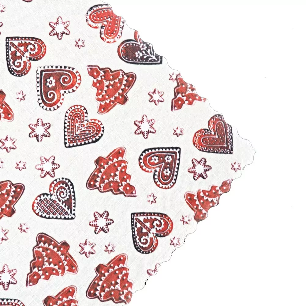 Vánoční ubrusy Perníky - smetanové