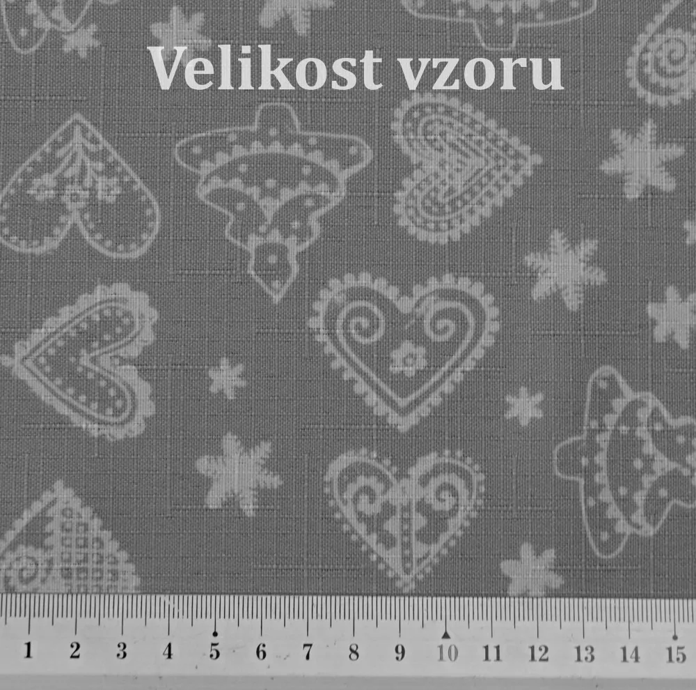 Vánoční běhoun v metráži Perníky - červené