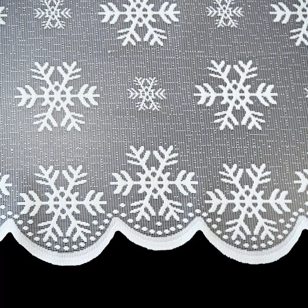 Kusová žakárová záclona Zimní čas - 160 x 200 cm