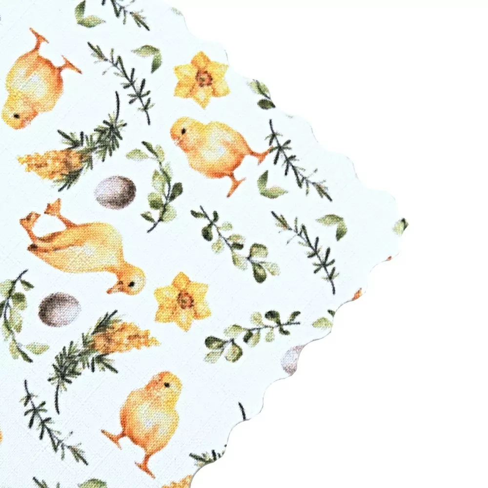 Teflonový velikonoční ubrus Kuřátka bílý 