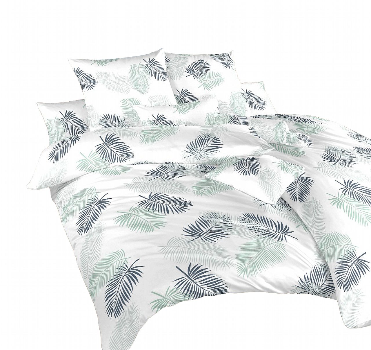 Povlečení bavlna Peříčka mentolová - 140/200 + 70/90