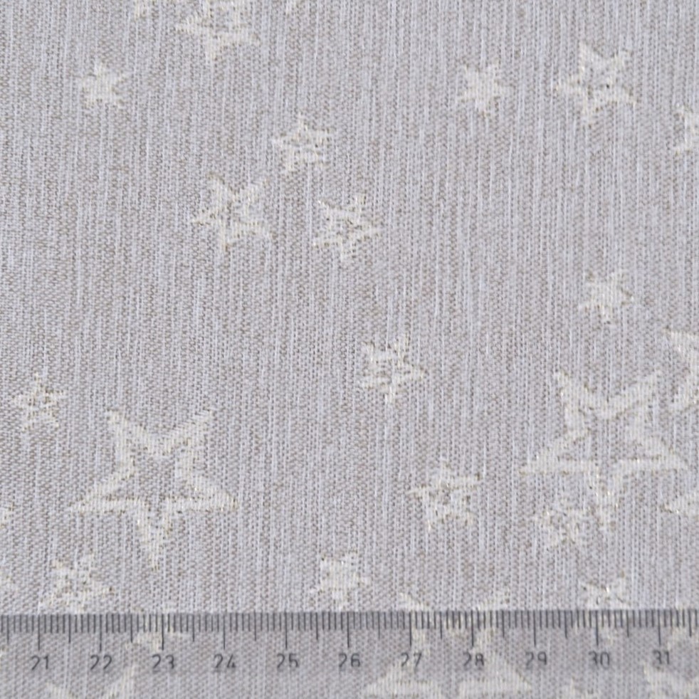 Vánoční běhoun v metráži Hvězdné přání - béžová/zlatá