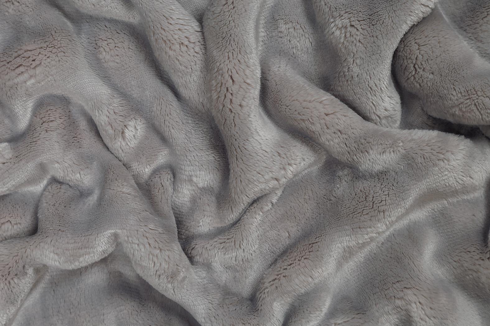 Povlečení mikroflanel/mikroplyš STELLA OBLÁČKY šedé - 70x90 cm + 140x200 cm