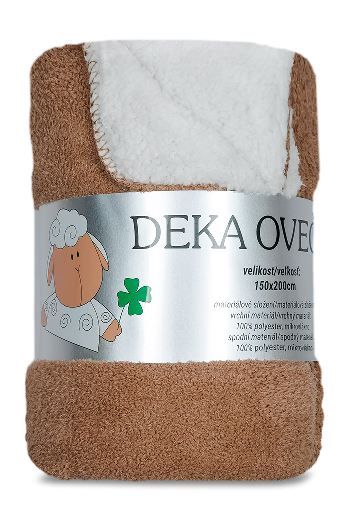Kudrnatá deka OVEČKA COZY 150 x 200 cm – ČOKOLÁDA