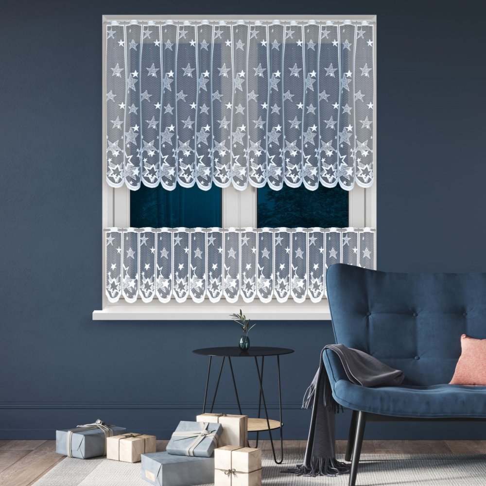 Metrážová záclona Vánoční hvězdy