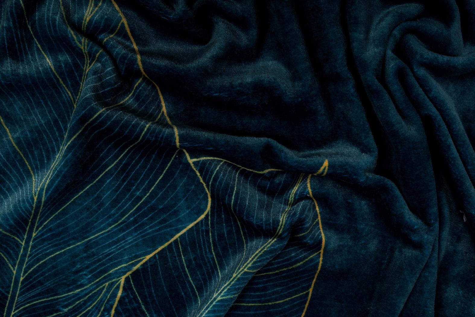 Povlečení mikroflanel LISTY - 70x90 + 140x200 cm