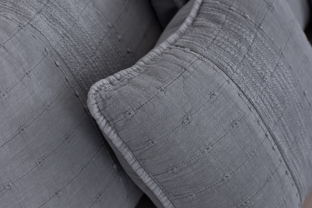 Bavlněný povlak STONEwashed šedá - 40/40 cm