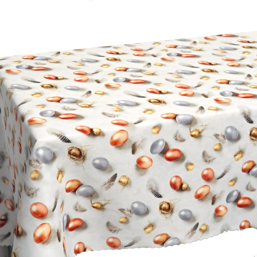 Velikonoční ubrusy a běhouny SOFT - Vajíčka stříbrná