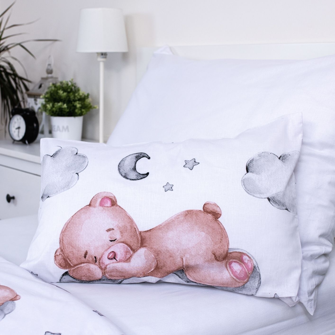 Povlečení do postýlky Medvídek Ribbon baby 100x135, 40x60 cm