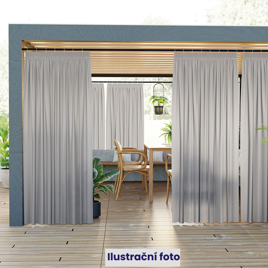 Voděodolná venkovní látka Gardenia - šedo/béžová