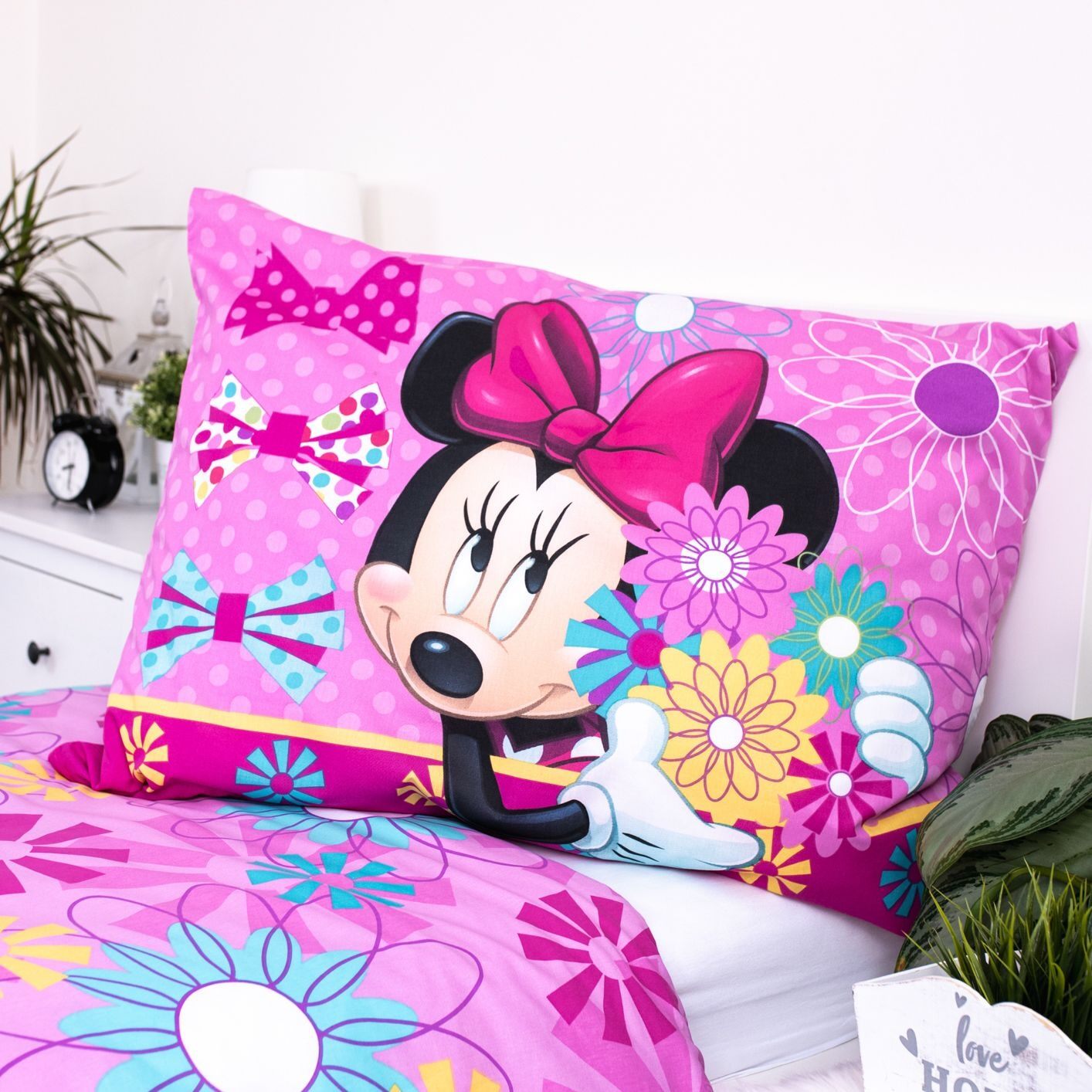 Povlečení Minnie Bows and Flowers - 140/200 + 70/90