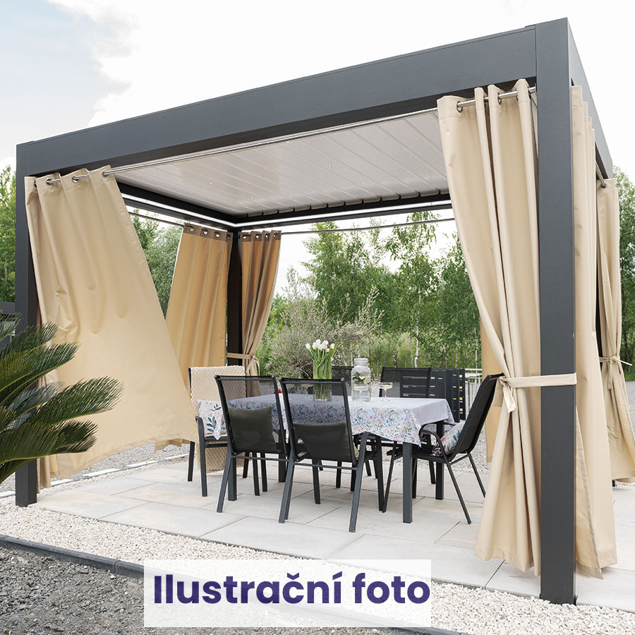 Voděodolný venkovní závěs Gardenia - smetanový