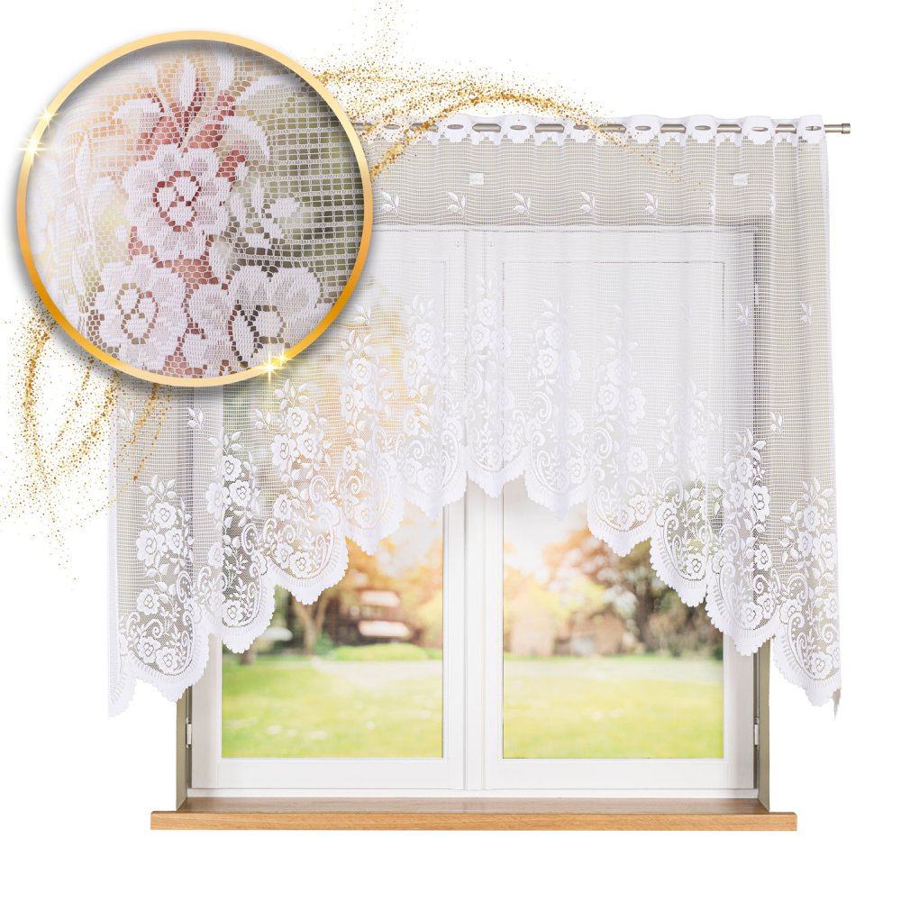 Žakárová kusová záclona SÁRA  - 140x300cm