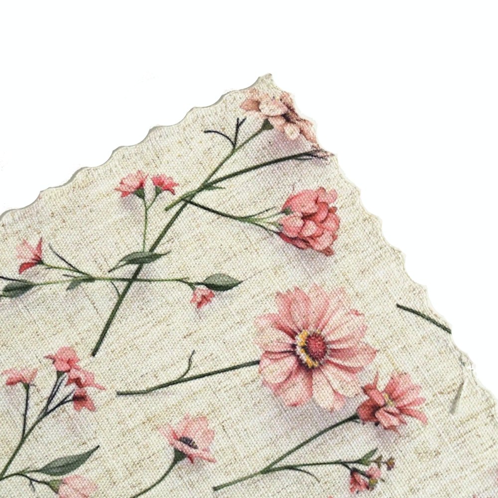 Ubrus LINO Květiny růžové 70x70 cm