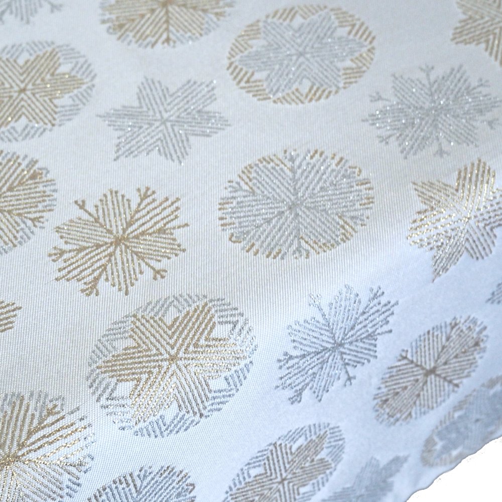 Vánoční teflonový ubrus SNĚHOVÉ VLOČKY 80x80 cm