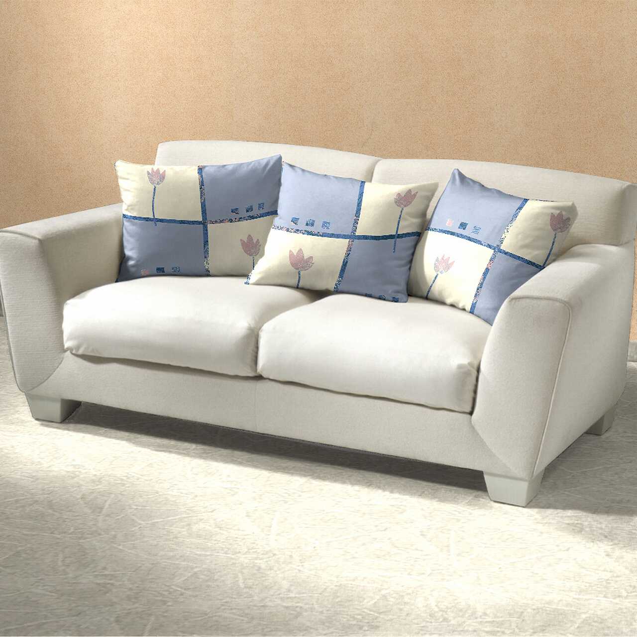 Povlečení bavlna TULIPÁN světle modrý 220x200, 2ks 70x90 cm