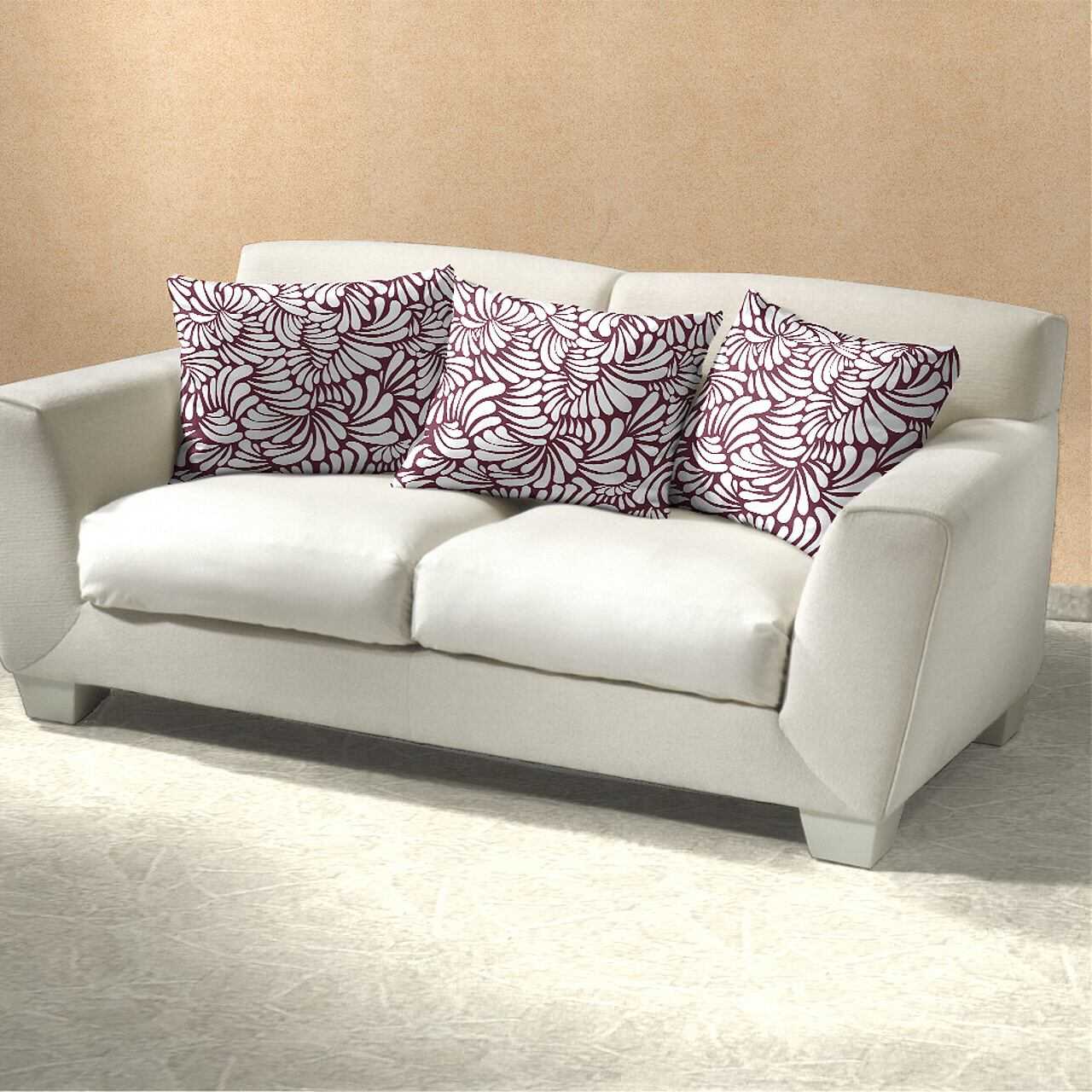 Povlečení bavlna ILUZE bordó 220x200, 2ks 70x90 cm