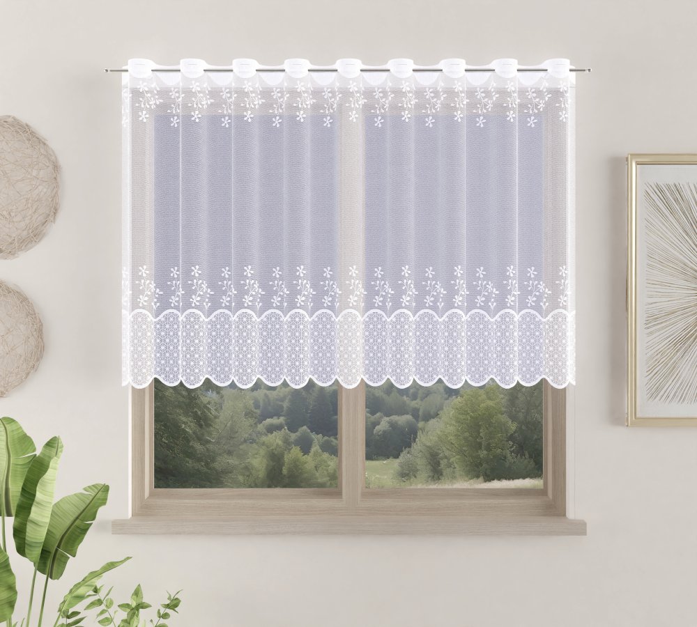 Vitrážová záclona metrážová Lorin - výška 80 cm