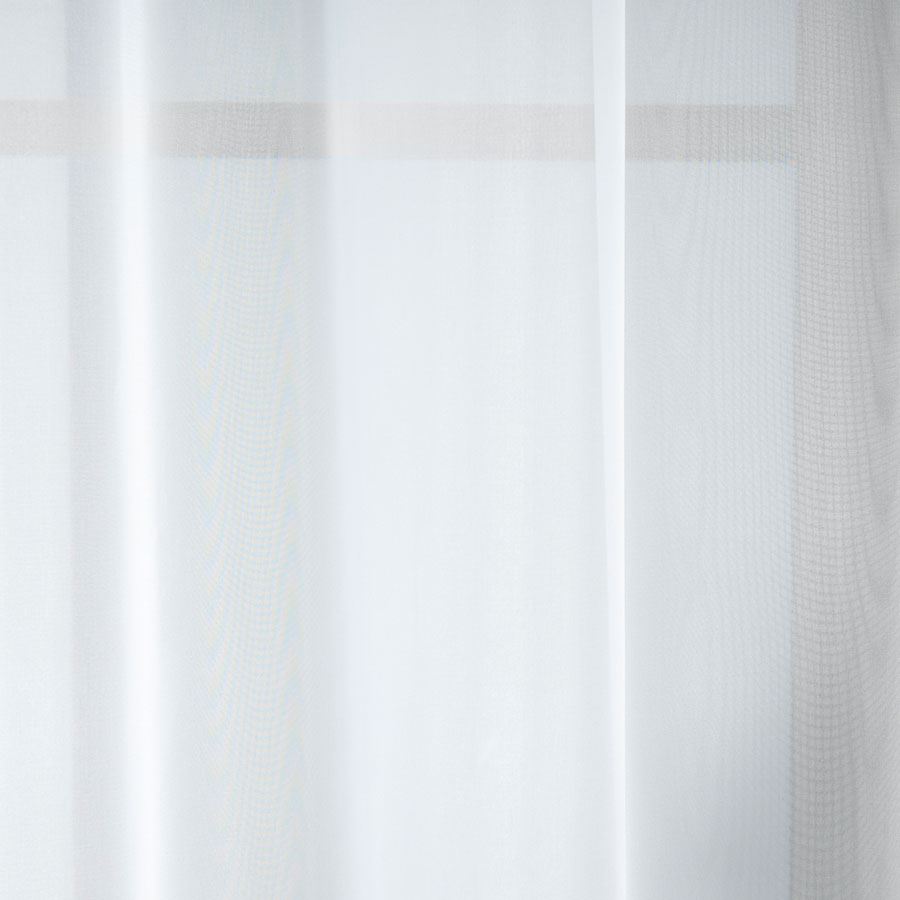 Hladký bílý voál LUX s olůvkem metráž - výška 300cm