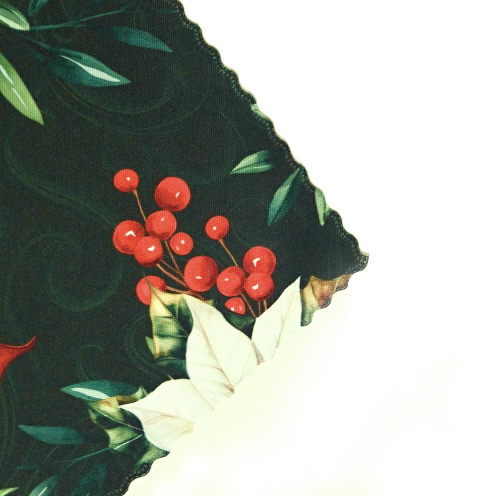 Vánoční teflonové ubrusy a běhouny VÁNOČNÍ RŮŽE zelená