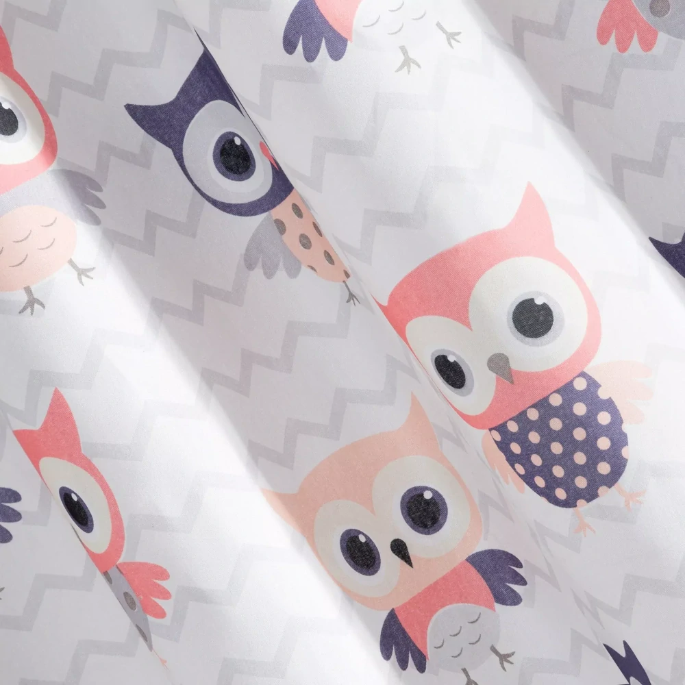 Kusový závěs s kroužky Sovičky - 250x140cm