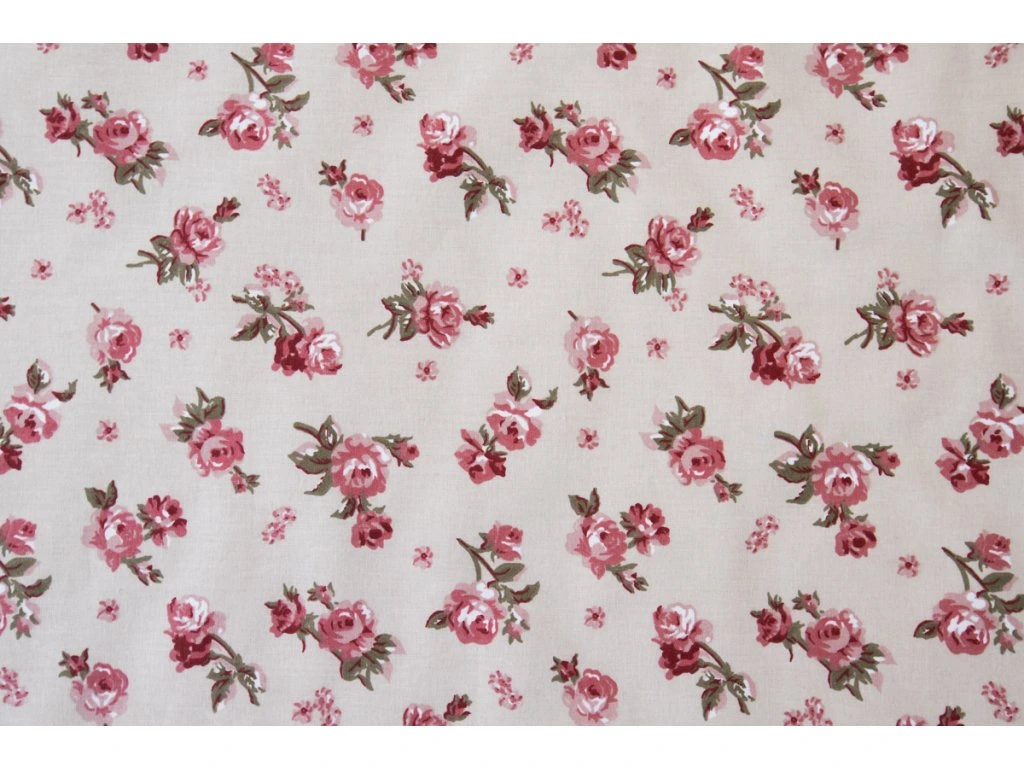 Krepové povlečení RŮŽIČKA MANON / PEPITO 140x200, 70x90 cm