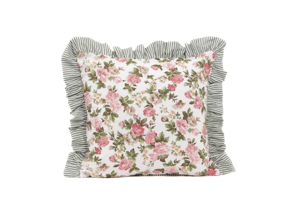 Bavlněný povlak kanýr RUSTIKÁL / olivový proužek 50x70 cm