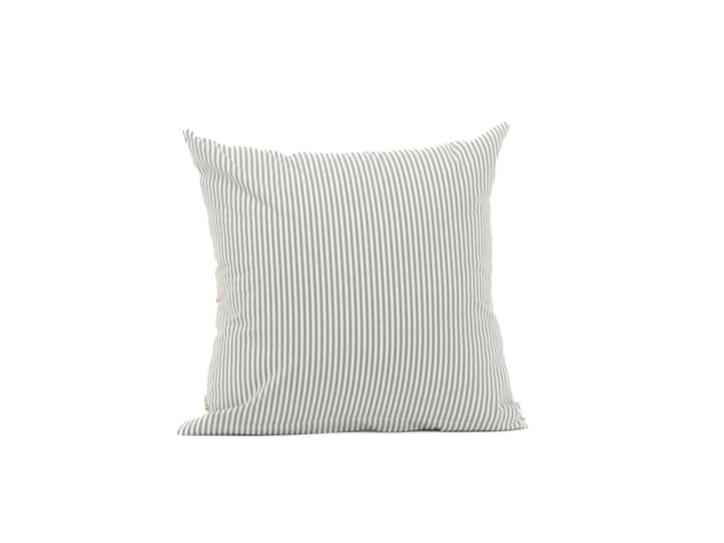 Bavlněný povlak RUSTIKÁL / olivový proužek 50x50 cm