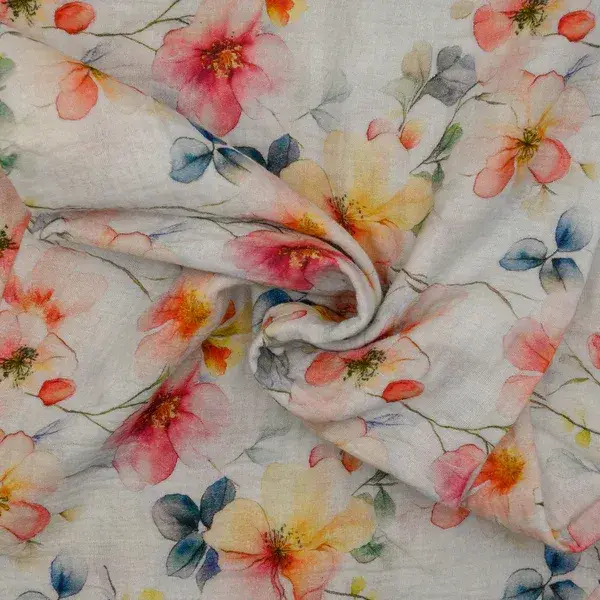 Mušelínové povlečení KVĚTY 140x200 + 70x90 cm