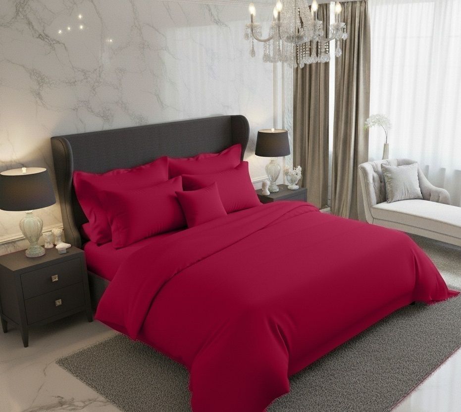 Saténové povlečení LUXURY COLLECTION vínové