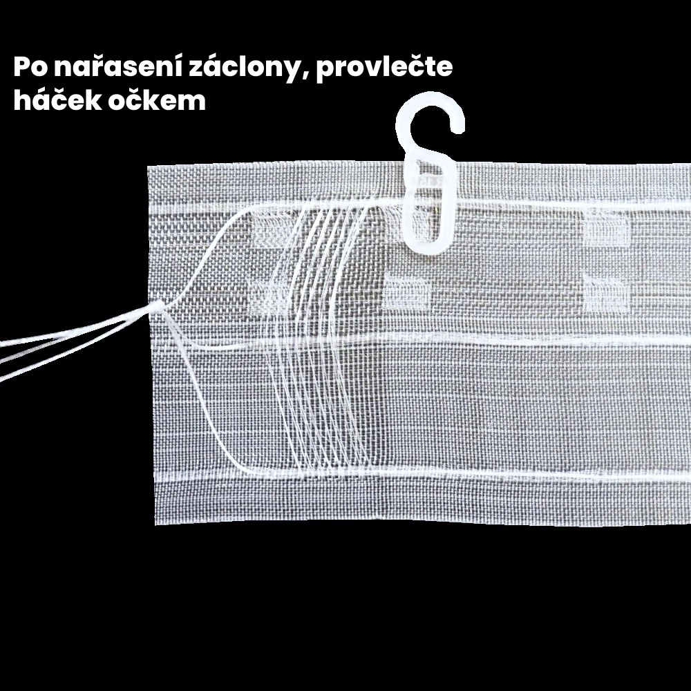 Transparentní řasící stuha na tyč TZ22