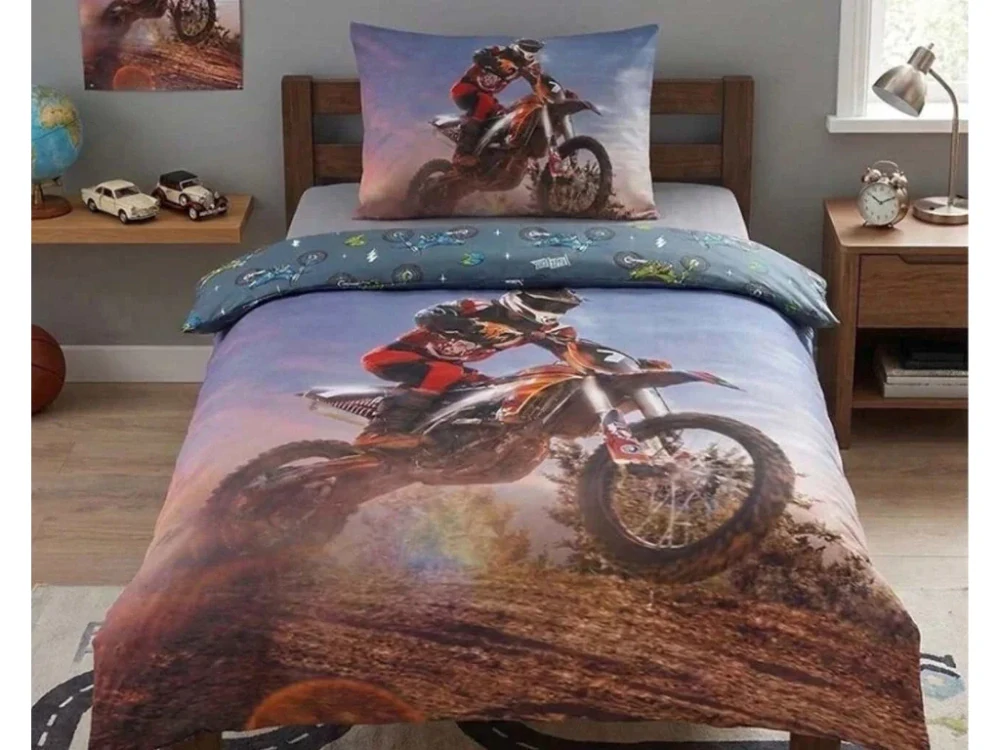 Povlečení fototisk Motokros Závod v poušti 140x200 + 70x90